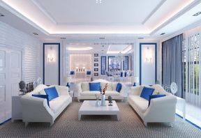 126平米四居室欧式客厅沙发装修设计效果图
