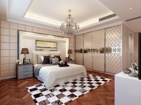 欧式风格200平米别墅卧室衣柜装修设计图