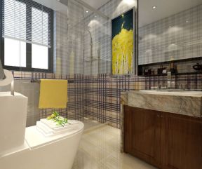133平米三居室现代简约卫生间装修设计效果图案例