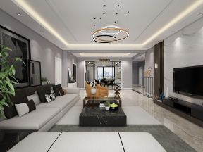 223平米三居室现代简约风格客厅装修设计效果图