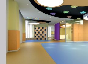 420平米幼儿园现代风格地面装修实景图