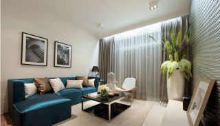 94平米现代简约风格客厅沙发效果图欣赏