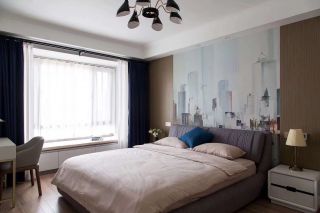 88平现代风格二居卧室家装设计效果图大全