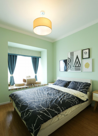 95平米一居室北欧风卧室装修设计效果图