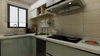 温馨75平米现代风格两居室客厨房装修效果图大全