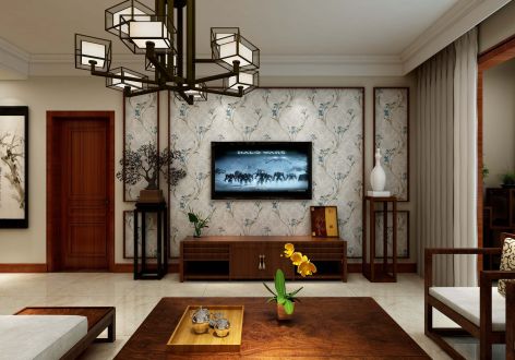科达天意华苑中式风格三居室149平米装修效果图