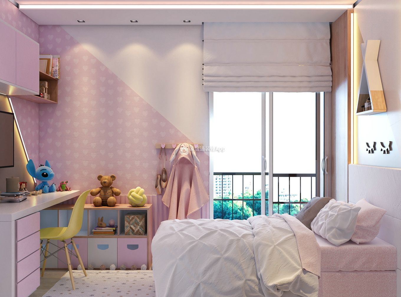 130平米四居室绚丽风格儿童卧室装修设计效果图
