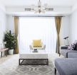 时尚北欧风格86平米两居室客厅沙发设计图片