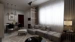 两居65平现代风格客厅布艺沙发装潢图片