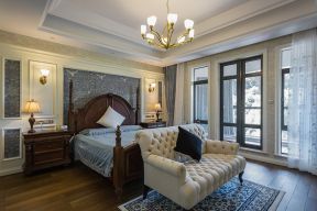 别墅400平美式风格卧室沙发装修效果图