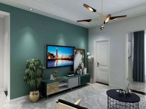 现代风格90平米三居室客厅电视墙装修效果图大全