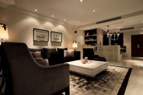 平层128平后现代风格客厅沙发效果图欣赏
