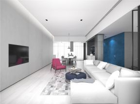 180平米四居现代风格客厅嵌入式电视背景墙设计图