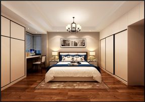 118平米三居室现代风格卧室装修设计效果图