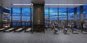 现代风格2000平米办公室健身房装修