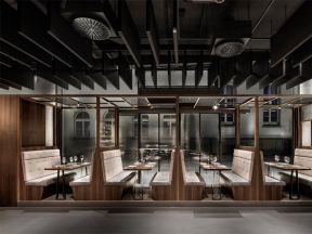 350平现代风格餐厅顶部造型装修设计效果图赏析