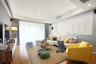 2023简约北欧121平米三居室客厅沙发设计图片
