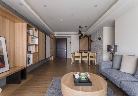 融侨锦城现代简约121平米三居室装修案例