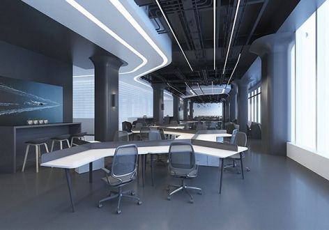 宁波智能终端产业园现代风格6000平办公室装修