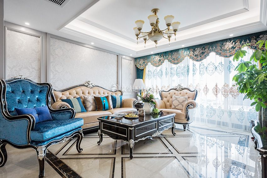 四居170平欧式风格客厅沙发效果图欣赏