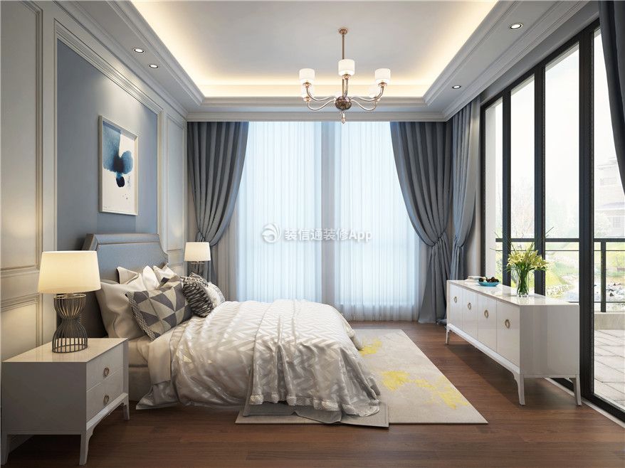 别墅320平欧式风格卧室斗柜效果图片