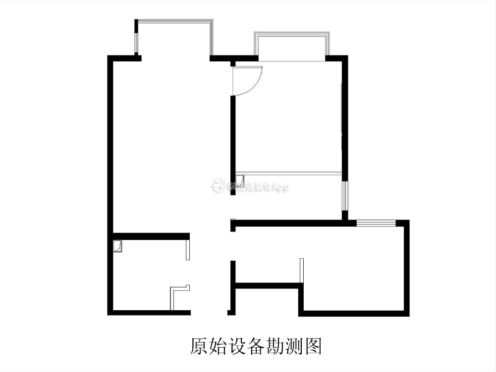 地中海风格90平米二居室户型图