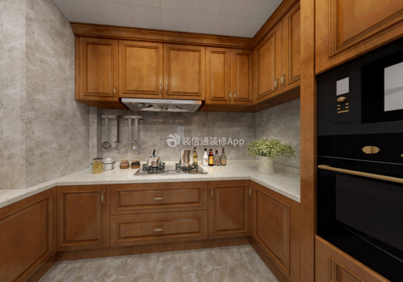 140平米三居室中式厨房装修设计效果图