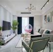 三居105平现代北欧风格客厅沙发椅装修效果图片