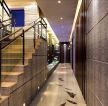 1000平新古典风格饭店楼梯装修设计效果图