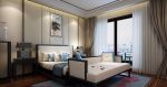 别墅400平新中式风格卧室床头台灯效果图片