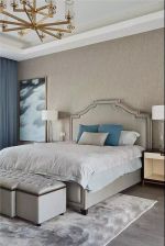 美式轻奢风格130平米三居卧室地面装饰效果图