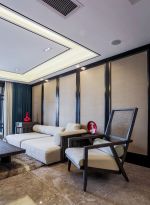 三居150平新中式风格客厅沙发背景墙装修设计图