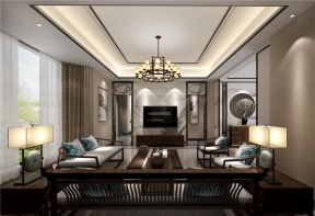 中式客厅水晶灯 中式客厅天花效果图 