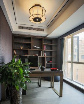 三居150平新中式风格书房装修设计图