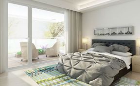 437平现代风格别墅卧室地毯效果图片
