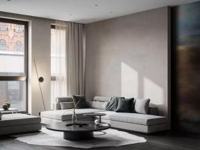 二居90平现代风格客厅沙发茶几装修设计效果图