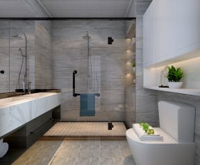 现代风格147平三居室卫生间装修效果图