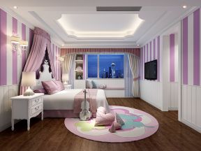 平层280平后现代风格卧室床头效果图欣赏