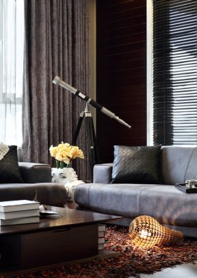 350平别墅现代风格客厅沙发地毯装修图片