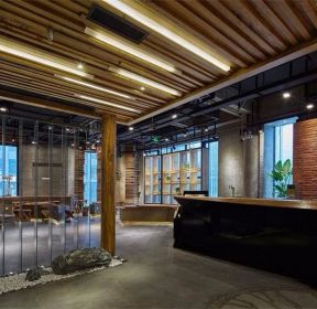 1300平米混搭风格火锅店面隔断装修设计效果图-每日推荐