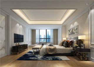 350平大平层现代风格卧室电视柜设计图片