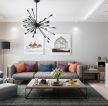92平米现代简约风格三居室客厅沙发装修效果图