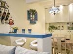 地中海风格120平米客餐厅吧台隔断设计效果图片