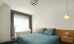 147平方复式现代风格卧室床头设计效果图