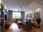 地中海风格90平米客厅吊灯效果图片