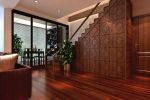 200平米中式风格四居室客厅楼梯装修效果图