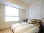现代风格120平米三居室卧室窗帘设计图片