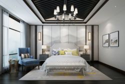 别墅260平新中式风格卧室装修设计图