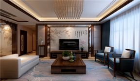  中式风格客厅图片 中式风格电视墙背景