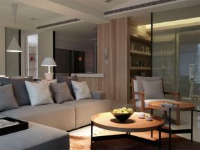 现代风格90平米客厅沙发茶几效果图片